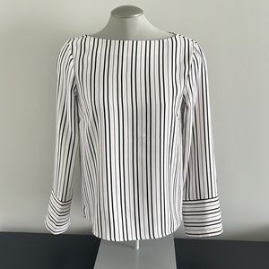 H&M Black and White Striped Top  size 4